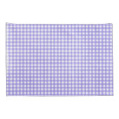 Vervaagd Paarse en witte Gingham Pattern Kussensloop (Achterkant-Rechts)