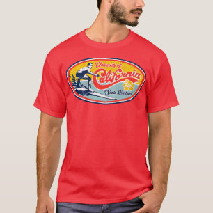 Vervaagd Retro Surf Style UCSB-ontwerpafbeelding T-shirt