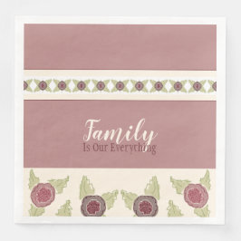 Vervaagd roze en groen servet