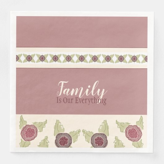 Vervaagd roze en groen servet (Voorkant)