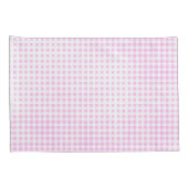Vervaagd roze en wit Gingham patroon Kussensloop (Achterkant-Rechts)