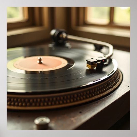vervaagd vinylrecord poster (Voorkant)