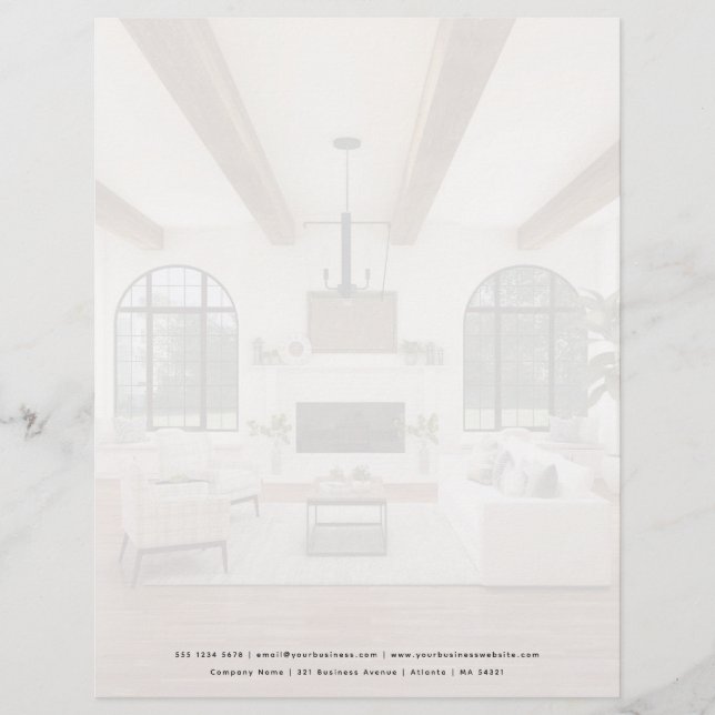 Vervaagd Zakelijk Foto Professioneel Letterhoofd Briefhoofd (Voorkant)