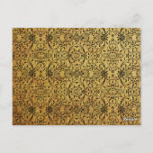  vervaagd zwart goud damask bruidstafel kaart (Achterkant)