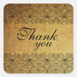 vervaagd zwart goud damask bruiloft stickers