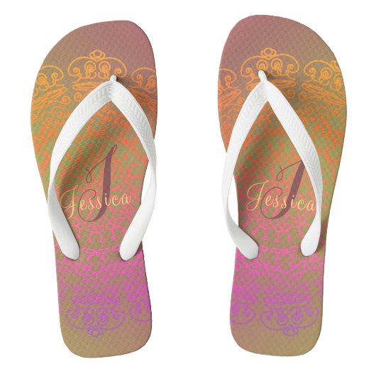 Vervaagde aardetonen Monogram Mandala Slippers Teenslippers (Voetbed)