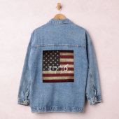 Vervaagde Amerikaanse vlag Patriottisch Denim Jacket (Hangar)