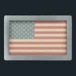 Vervaagde Amerikaanse vlag riem gesp<br><div class="desc">Gedempte tinten rood,  blauw en crème geven deze Amerikaanse Flag belt buckle een rustiek,   gevoel. Het ontwerp is van originele kunst.</div>