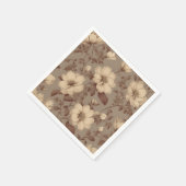  vervaagde bloem Elegant bruin Servet (Hoek)