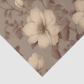  vervaagde bloem Elegant bruin Tissuepapier (Detail)