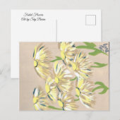 Vervaagde bloemen briefkaart (Voorkant / Achterkant)