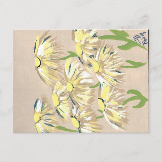 Vervaagde bloemen briefkaart (Voorkant)