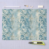  vervaagde bloemenbehang - blauw & wit anti tissuepapier (Craft)