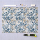  vervaagde bloemenbehang - blauw & wit anti tissuepapier (Craft)