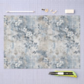  vervaagde bloemenbehang - blauw & wit anti tissuepapier (Craft)