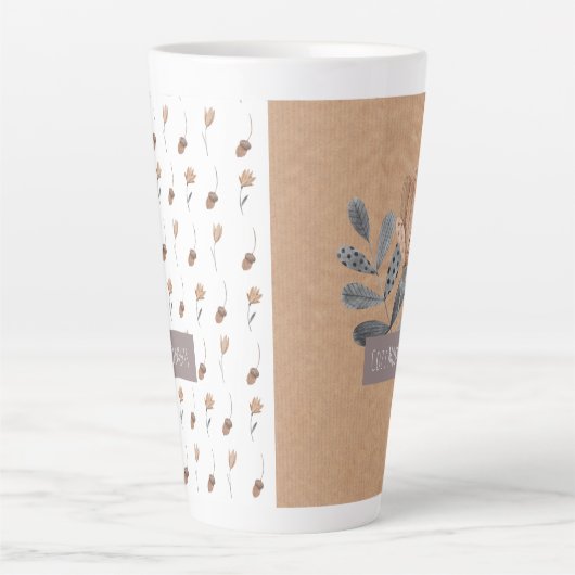 Vervaagde Bos Dromen Latte Mok (Voorkant)