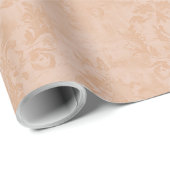 vervaagde Dusty Peach Damask Cadeaupapier (Rol Hoek)