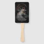 Vervaagde foto goud et-teken ceremonieprogramma me handwaaier (Voorkant)