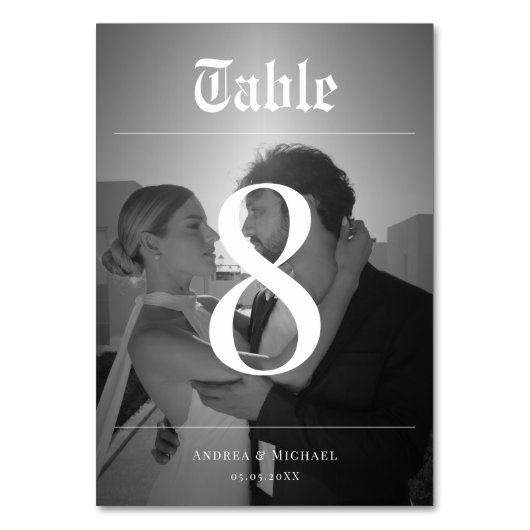 Vervaagde foto  krant Elegante bruiloft Kaart (Achterkant)