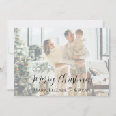 Vervaagde Foto Vrolijk Kerstvakantie Kaart (Voorkant)