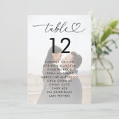 Vervaagde Foto Zitting Grafiek Namen 5x7 Huwelijks Kaart (Staand voorkant)