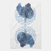 VERVAAGDE GENEN Chow TREE OF LIFE Keukenhanddoek (Verticaal)