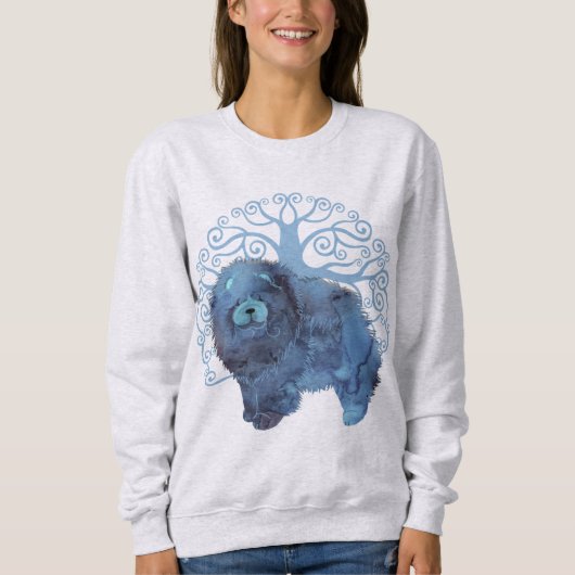 VERVAAGDE GENEN Chow TREE OF LIFE voor en achter Trui (Voorkant)