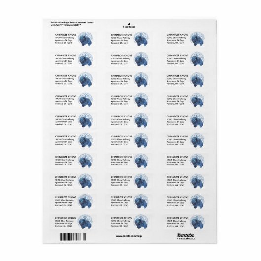 VERVAAGDE GENEN TONEN DE BOOM VAN HET LEVEN ETIKET (Full Sheet)