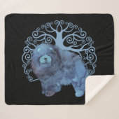 VERVAAGDE GENEN TONEN DE BOOM VAN HET LEVEN SHERPA DEKEN (Voorkant (horizontaal))