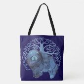 VERVAAGDE GENEN Toon Boom van het Leven BLAUW Tote Bag (Voorkant)