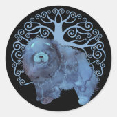 VERVAAGDE GENEN Toon Boom van het Leven Ronde Sticker (Voorkant)