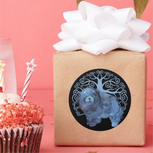 VERVAAGDE GENEN Toon Boom van het Leven Ronde Sticker (Feest)