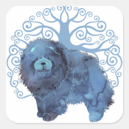 VERVAAGDE GENEN Toon Boom van het Leven Vierkante Sticker