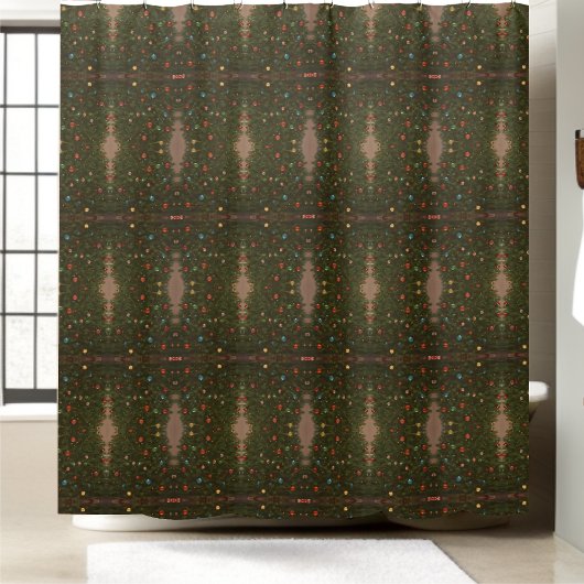  vervaagde glitter kerstboom douchegordijn