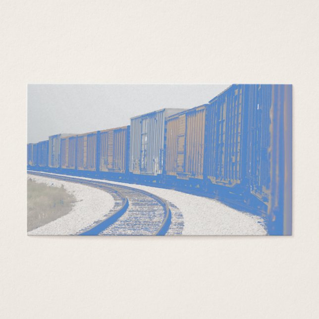 Vervaagde goederentrein visitekaartjes (Voorkant)