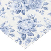 Vervaagde Grandeur: Frans Blauw Shabby Chic Lange Tafelloper (Hoek)