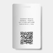 Vervaagde grijze achtergrond aangepaste logo zakel badge (Achterkant)