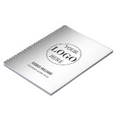 Vervaagde grijze achtergrond aangepaste logo zakel notitieboek (Linkerzijde)