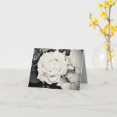 Vervaagde grijze roos kaart (Gele Bloem)