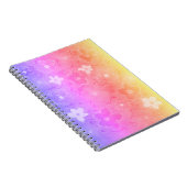 Vervaagde kleurrijke bloemen notitieboek (Rechterzijde)