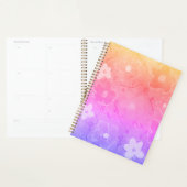 Vervaagde kleurrijke bloemen planner (Display)