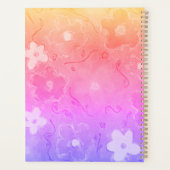 Vervaagde kleurrijke bloemen planner (Achterkant)