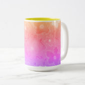 Vervaagde kleurrijke bloemen tweekleurige koffiemok (Voorkant rechts)