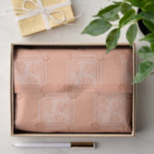  Vervaagde Lace Peach Rozen Damask Decoupage Tissuepapier (Geschenk)