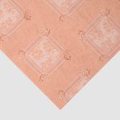  Vervaagde Lace Peach Rozen Damask Decoupage Tissuepapier (Detail)