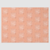  Vervaagde Lace Peach Rozen Damask Decoupage Tissuepapier (Voorkant)