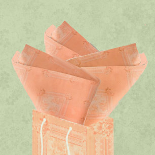  Vervaagde Lace Peach Rozen Damask Decoupage Tissuepapier
