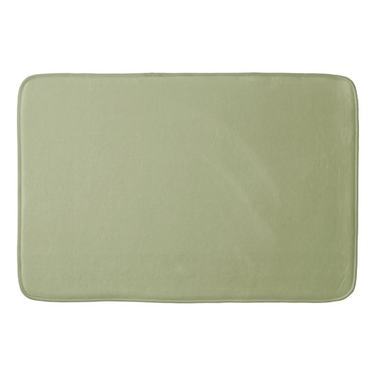 Vervaagde Olijfgroen: Effen Uniforme Kleur Badmat (Voorkant)