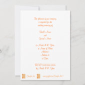 Vervaagde Oranje Rozen, aangepaste huwelijksuitnod Kaart (Achterkant)