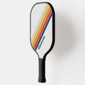  Vervaagde Regenboog Gestreept met Naam Pickleball Paddle (Links)